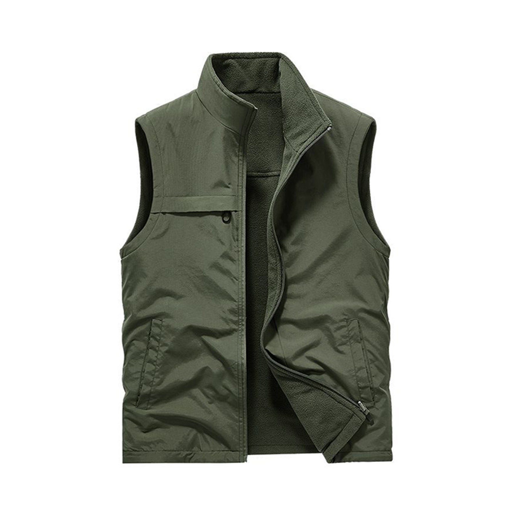 Men's Reversible Double-sided Wearable Fleece Vest 7
