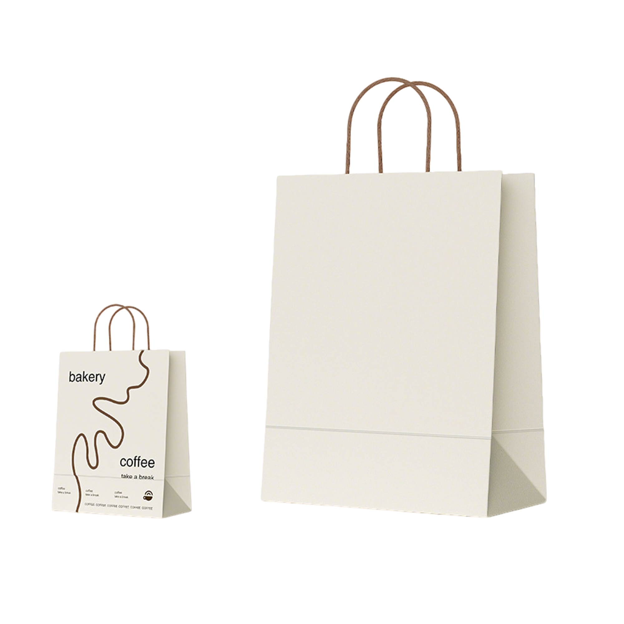 Kraft Paper Shopping Tote With Handle 8.26" x 10.62" 6