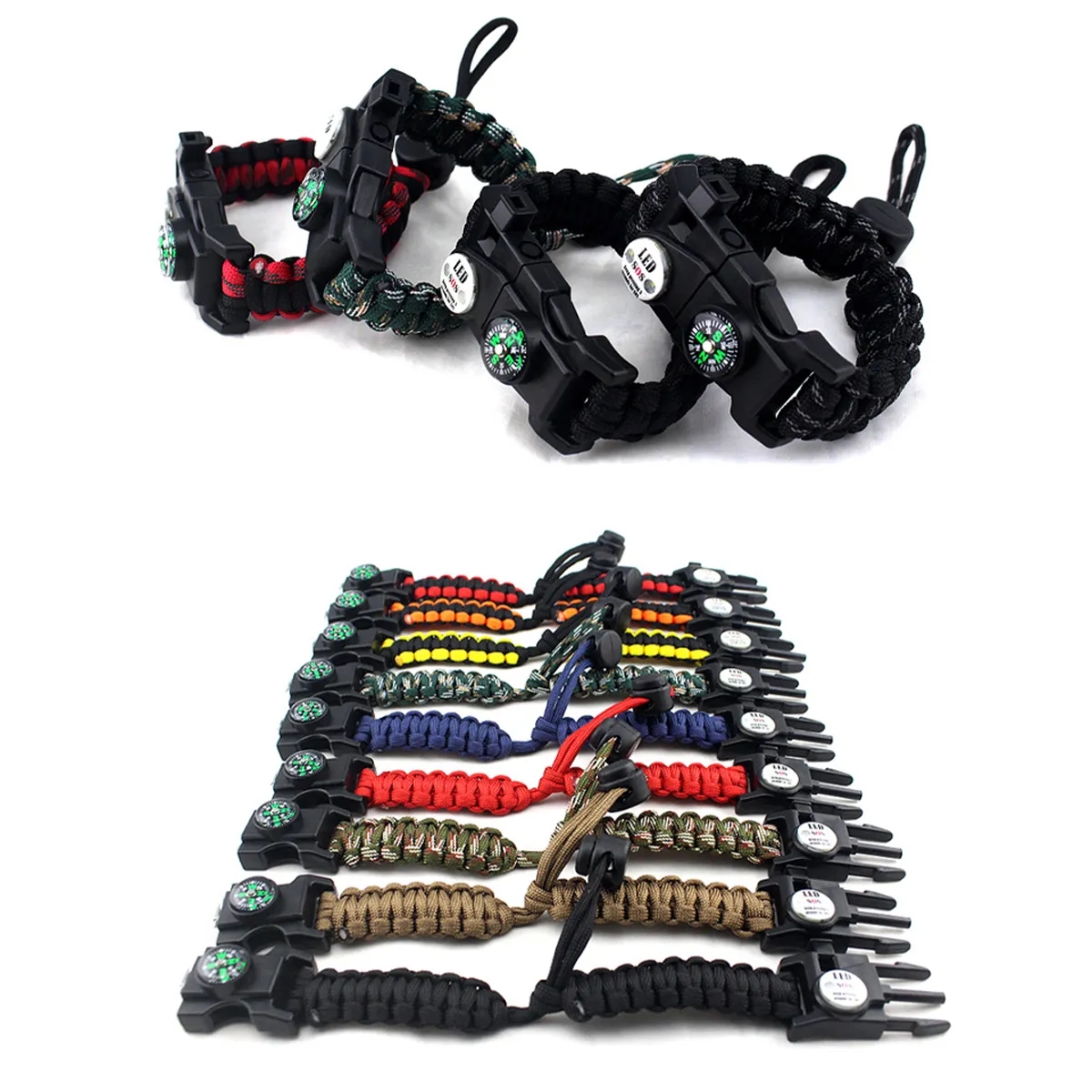 Sports Paracord Bracelet Adjustable with 20 Emergency Tools 3