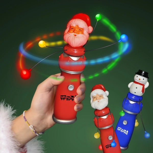 Orbiting LEDs Spinning Christmas Toy Wands 1