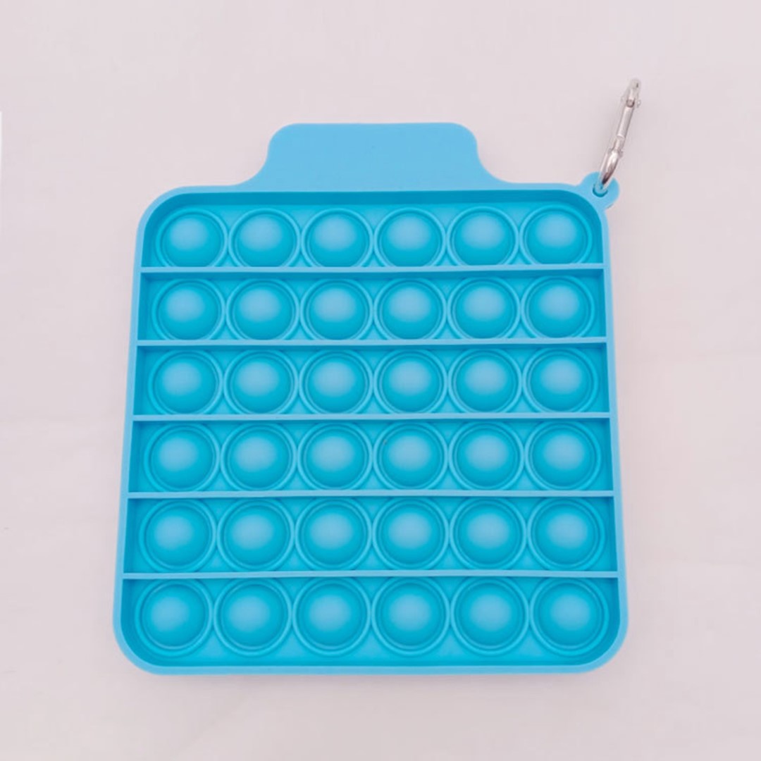 Square Bubble Fidget Sensory Toy With Carabiner 2