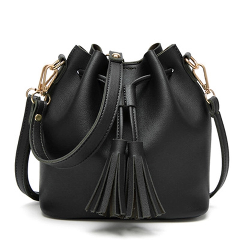 Leather tote bucket bag for women, custom tote bag with logo imprint 10