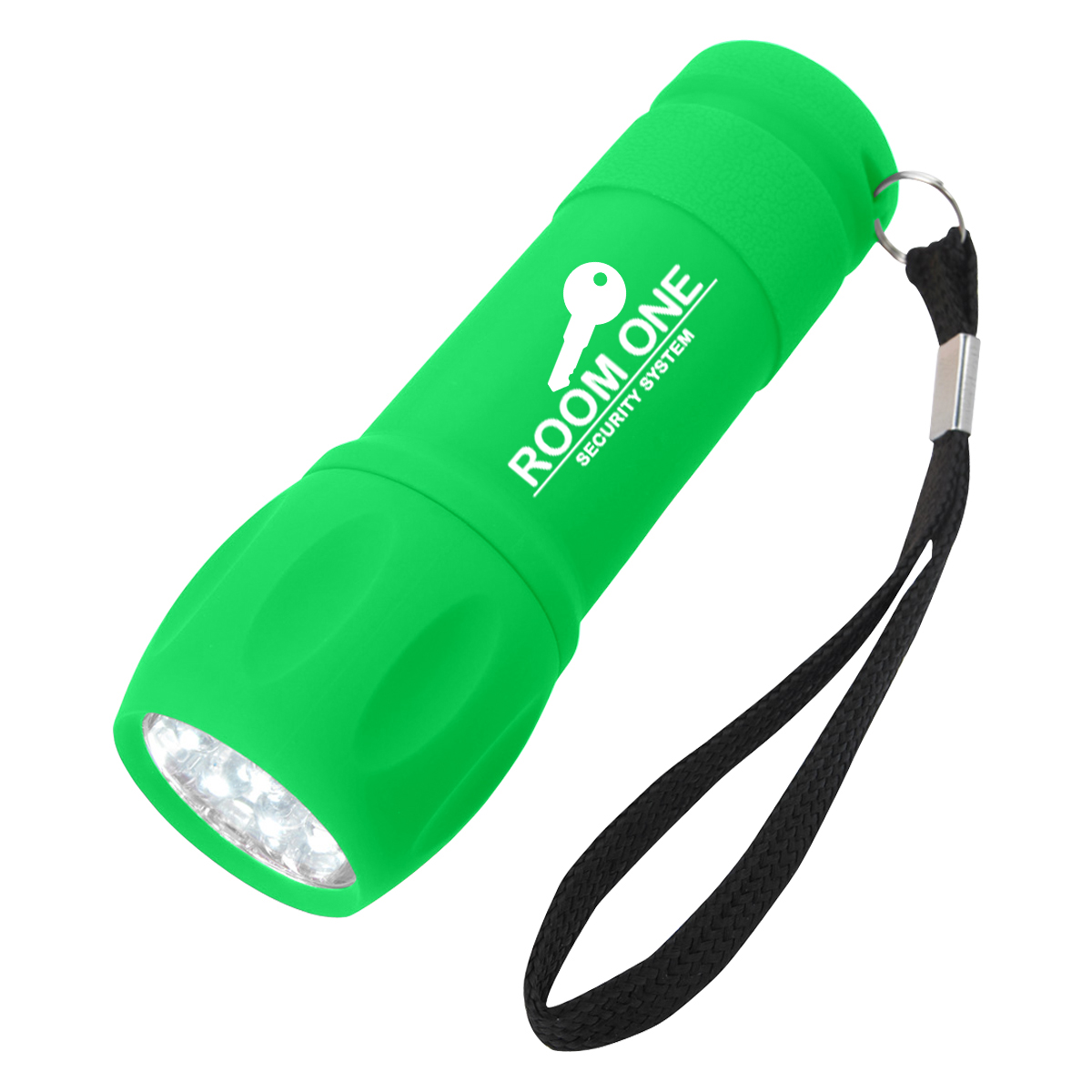 Rubberized Torch Light With Strap 12