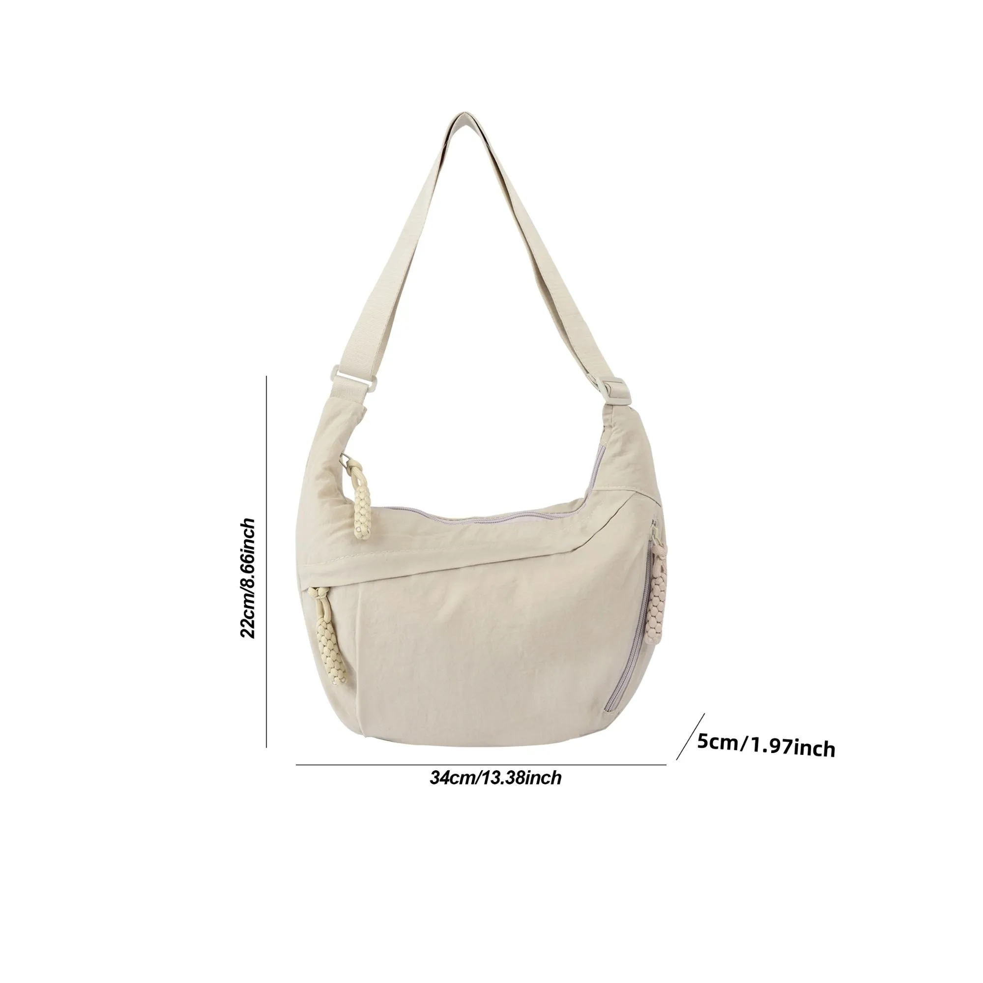 Large Capacity Fashion Crescent Shaped Shoulder Bag 3