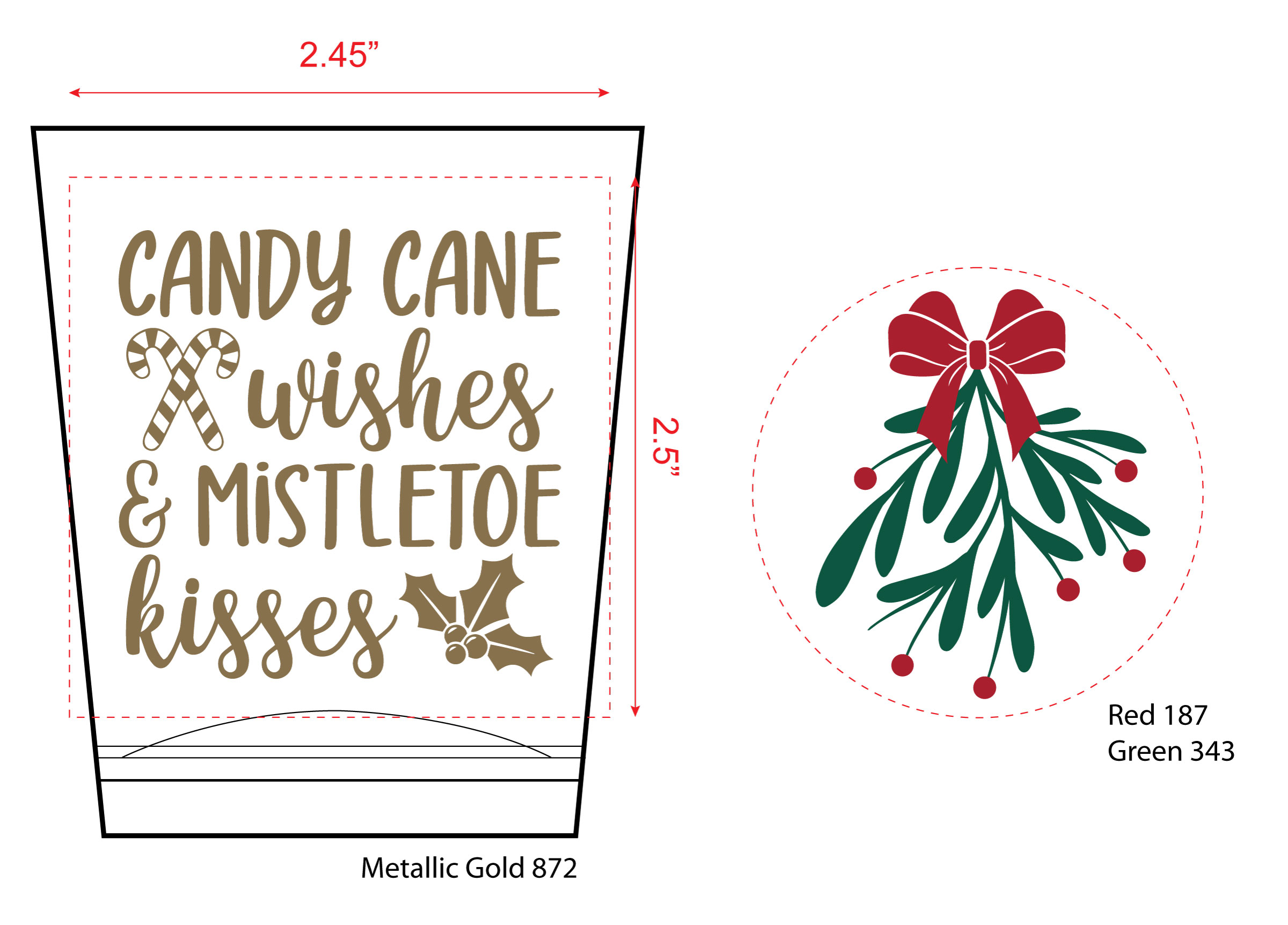 12oz Stock Mistletoe Cup 3
