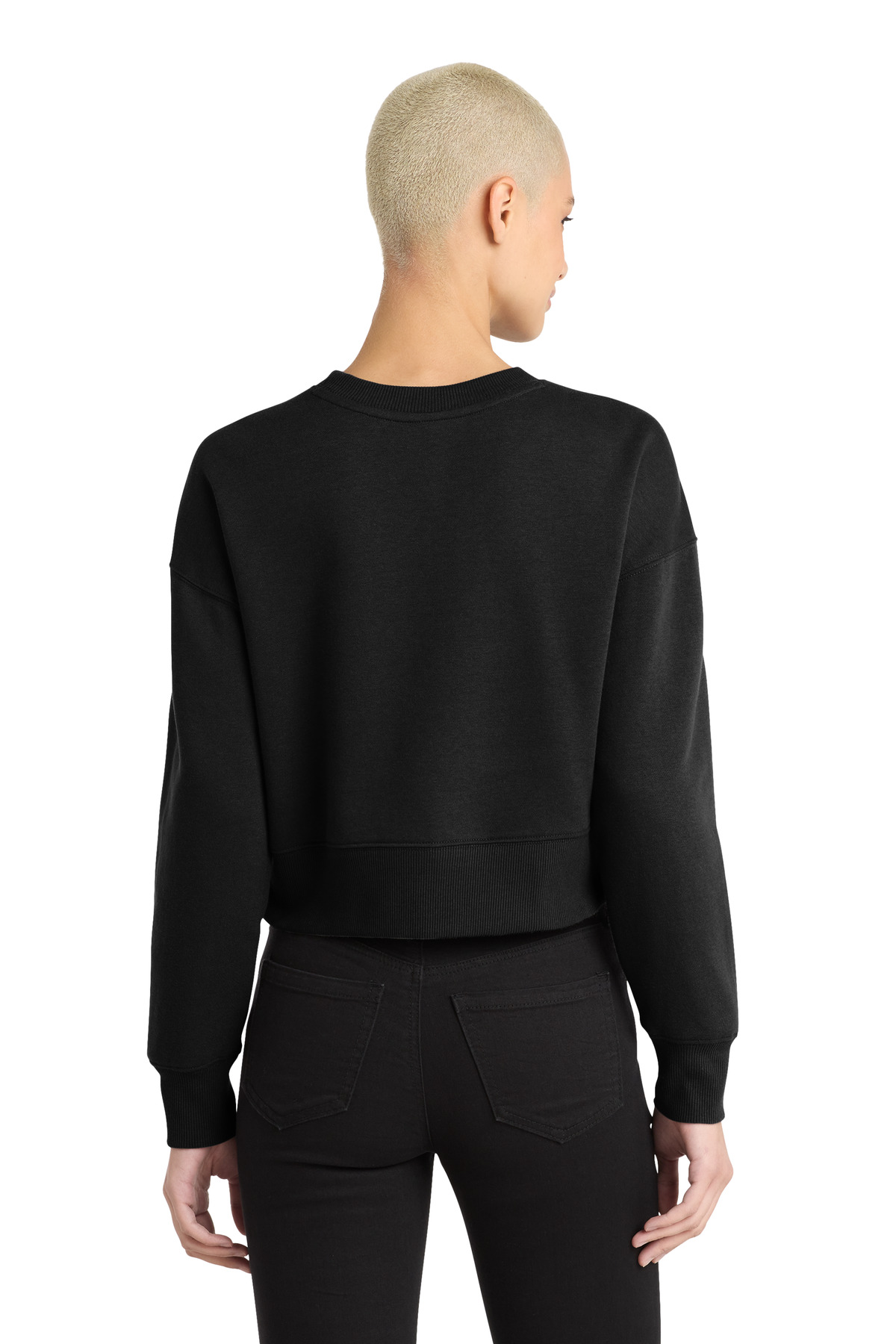 District Women's Perfect Weight Fleece Cropped Crew DT1105 51
