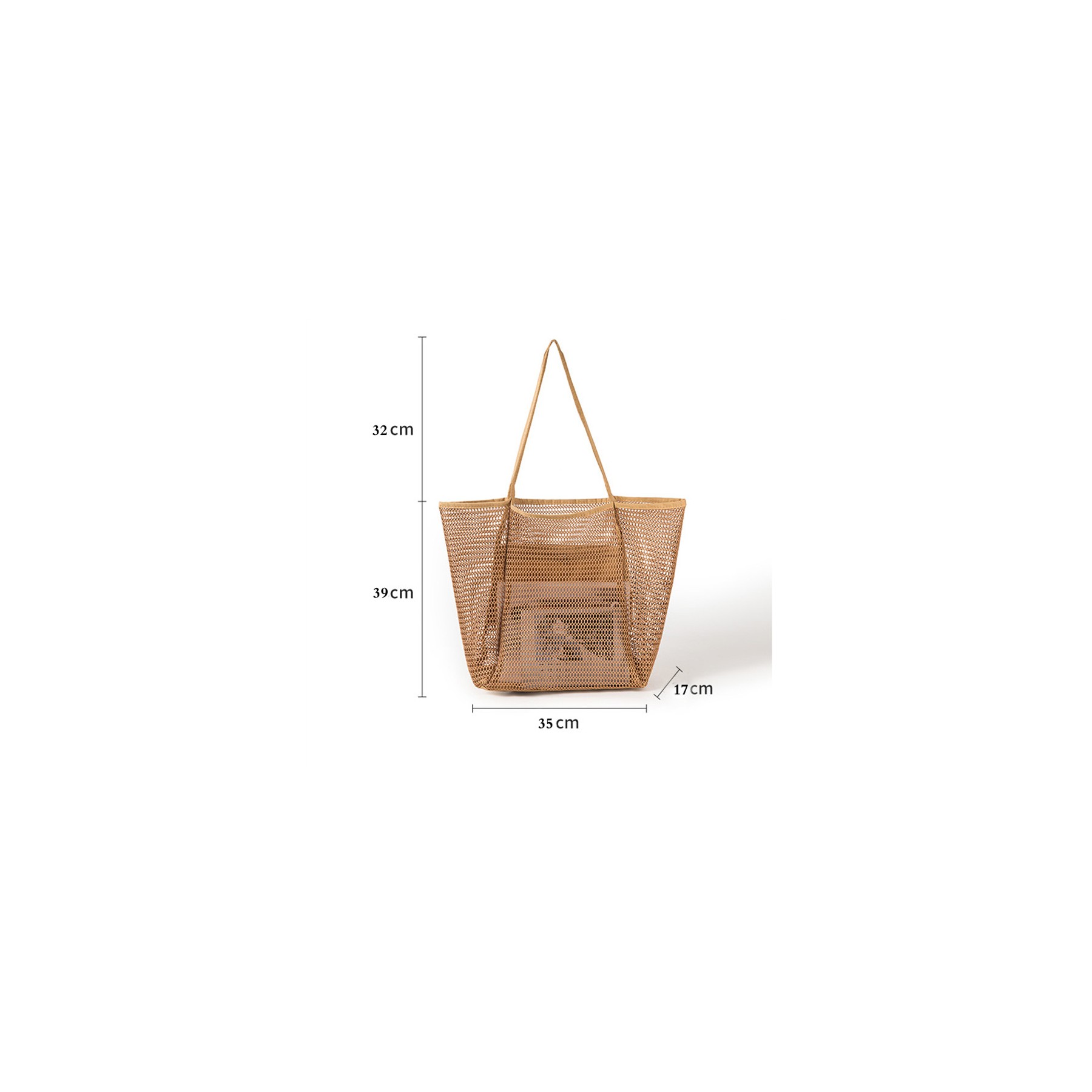 Mesh Beach Tote Women Shoulder Handbag 3