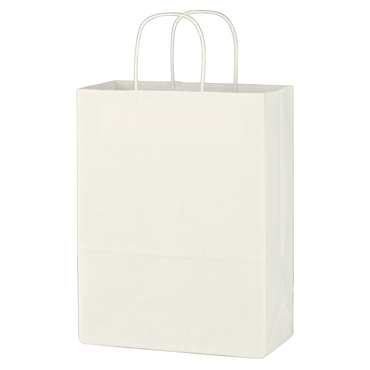 Kraft Paper White Shopping Bag - 10" x 13" 1