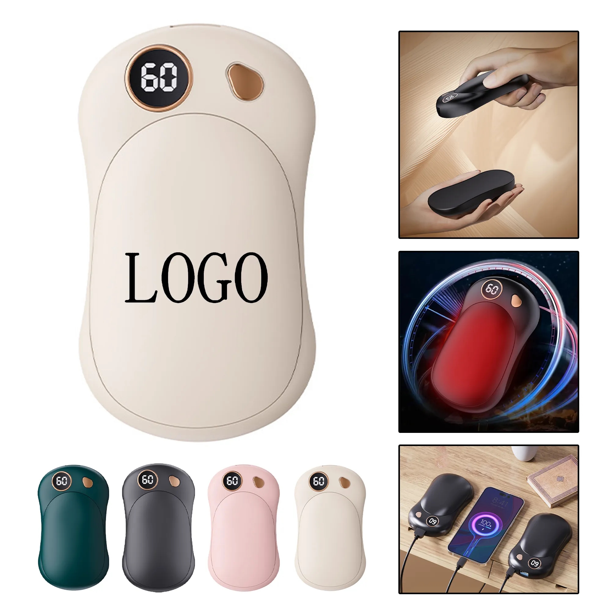 Magnetic Hand Warmer USB Charging Split Type 2