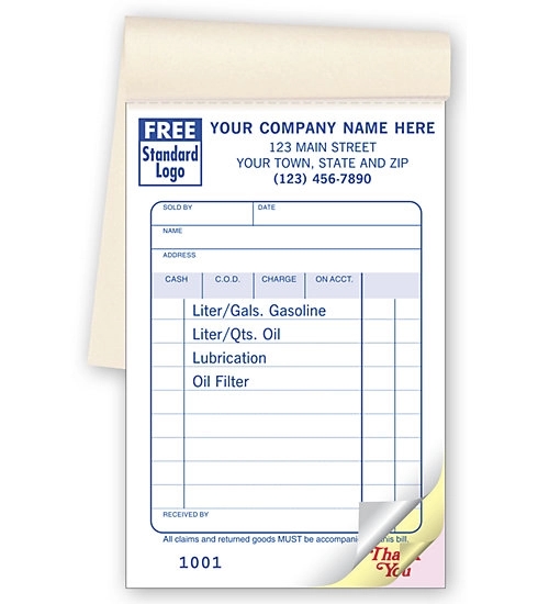 Service Stations Sales Books, Carbonless 1