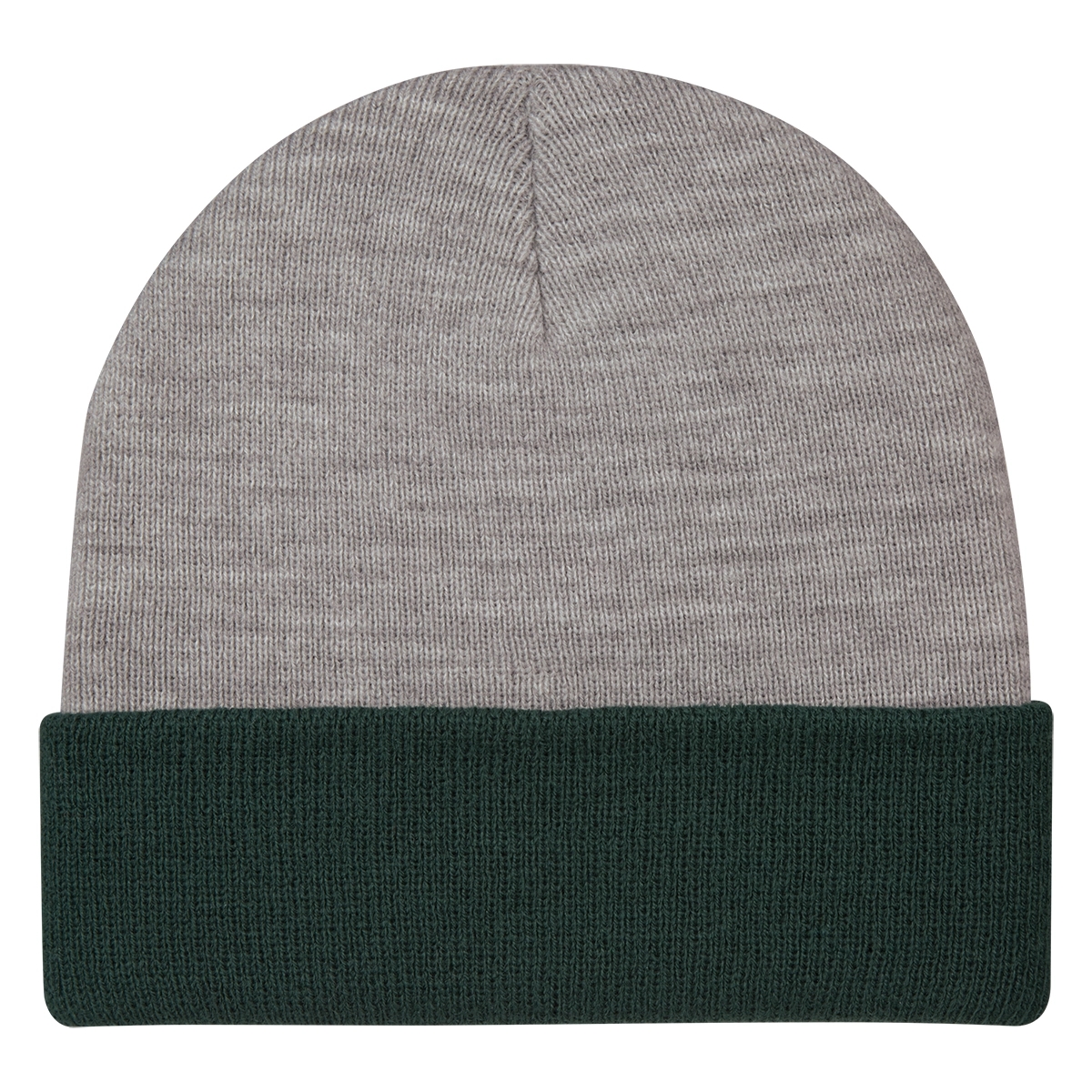 Two-Tone Knit Beanie With Cuff 2