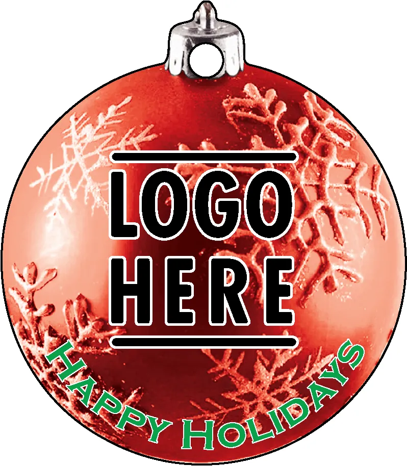 Full Color Acrylic Ornaments - Bulb 3 - Red