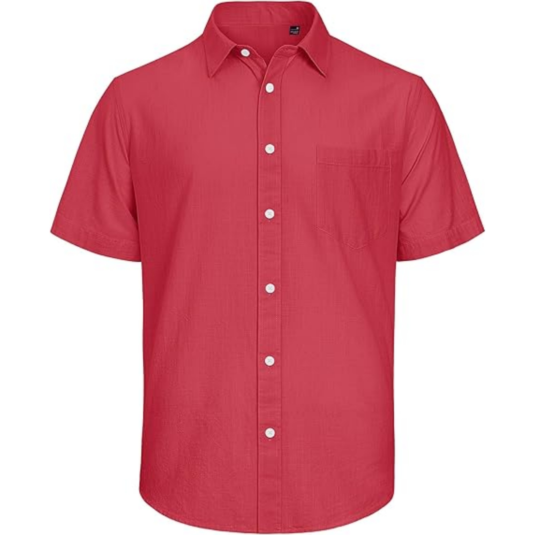 Men's Cotton Linen Short Sleeve Shirt 8