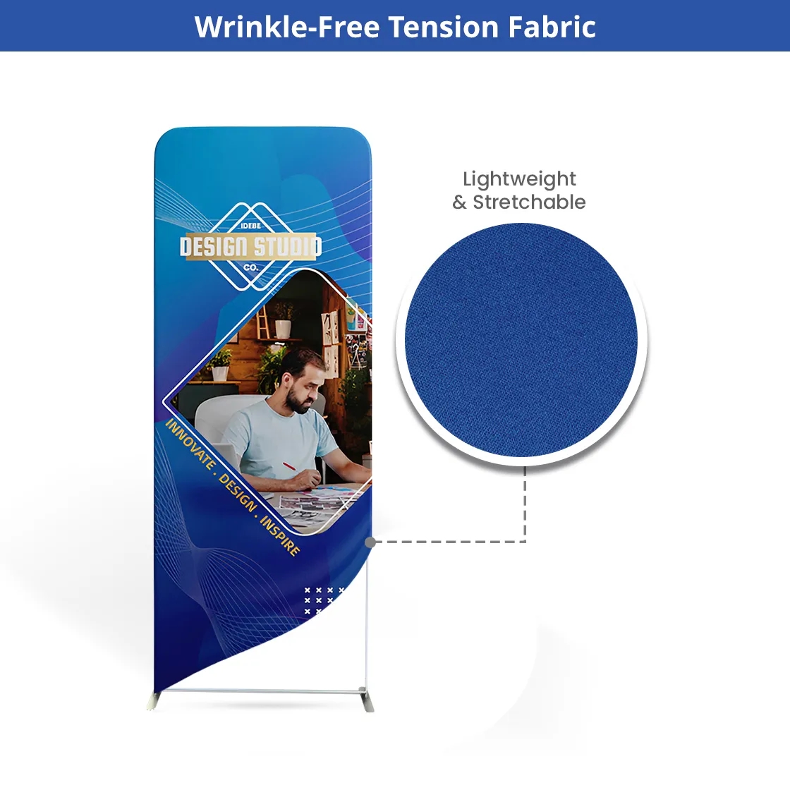 10ft Magnetic Modular Fabric Displays - L Shape Curved 8