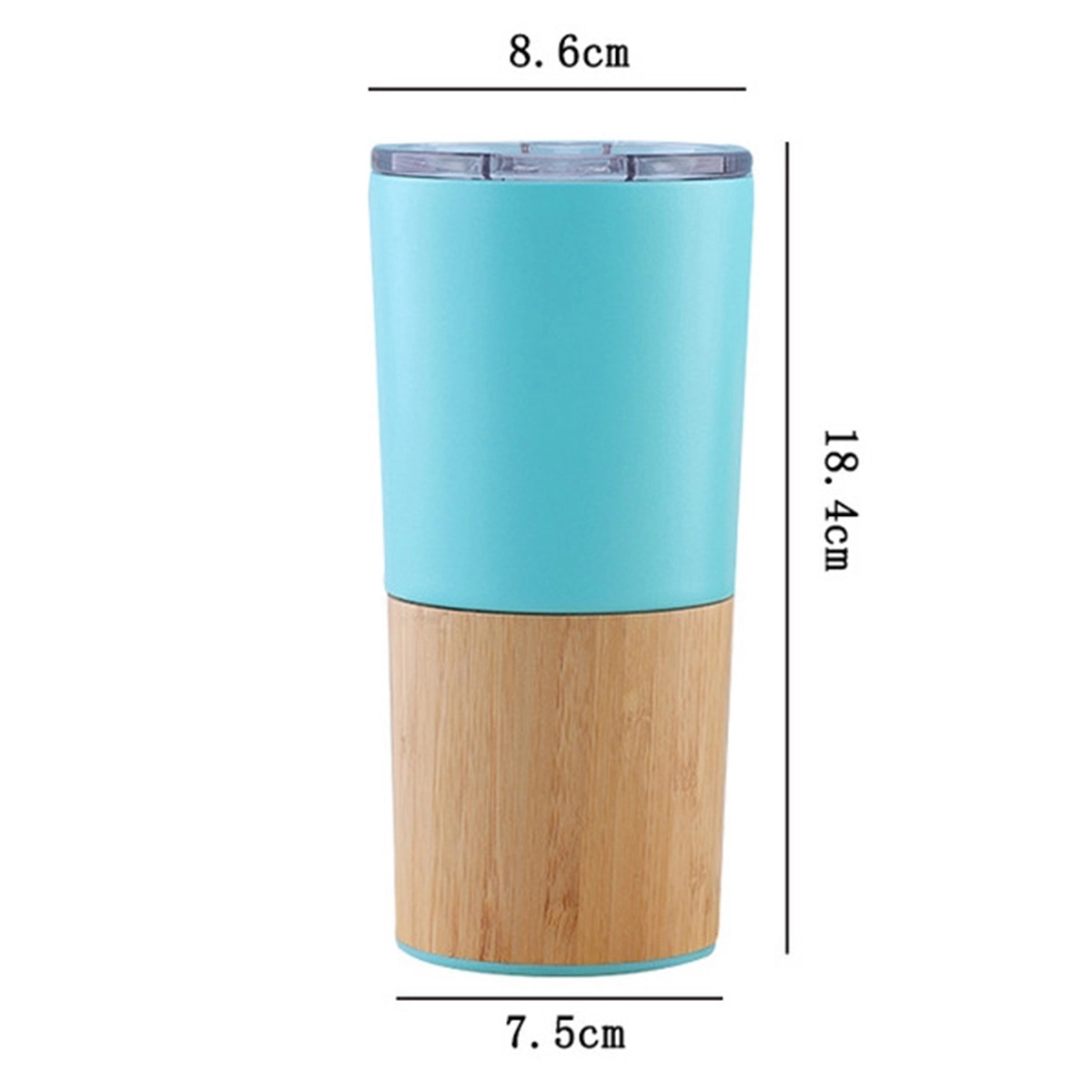 20 oz Stianless Steel Natural Bamboo Coffee Tumbler 2