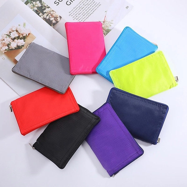 210D Oxford foldable zipper tote bag 2