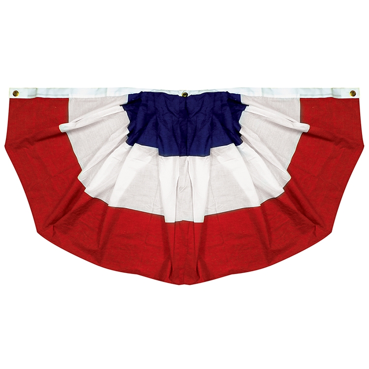 3' x 6' 3-Stripe Cotton Pleated Fan 2