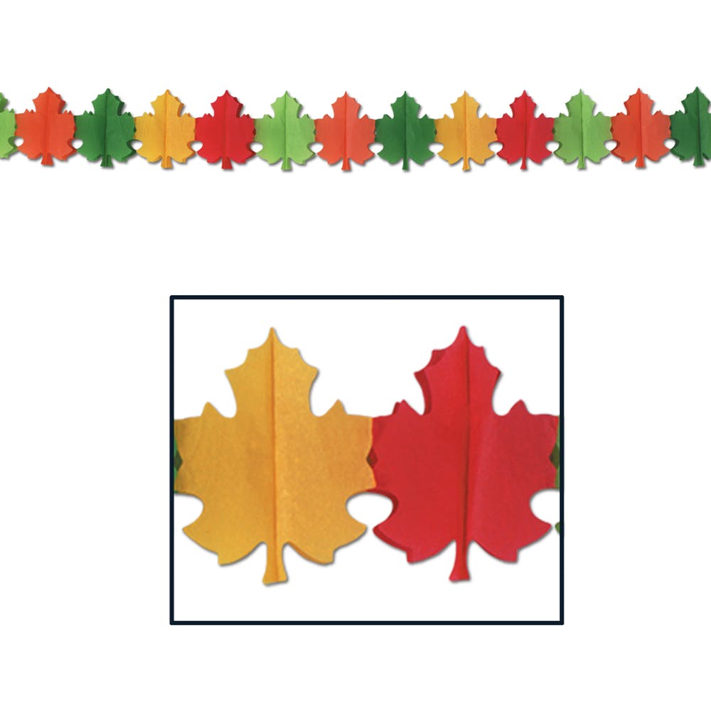 Fall Leaf Garlands - 9" x 12' 2