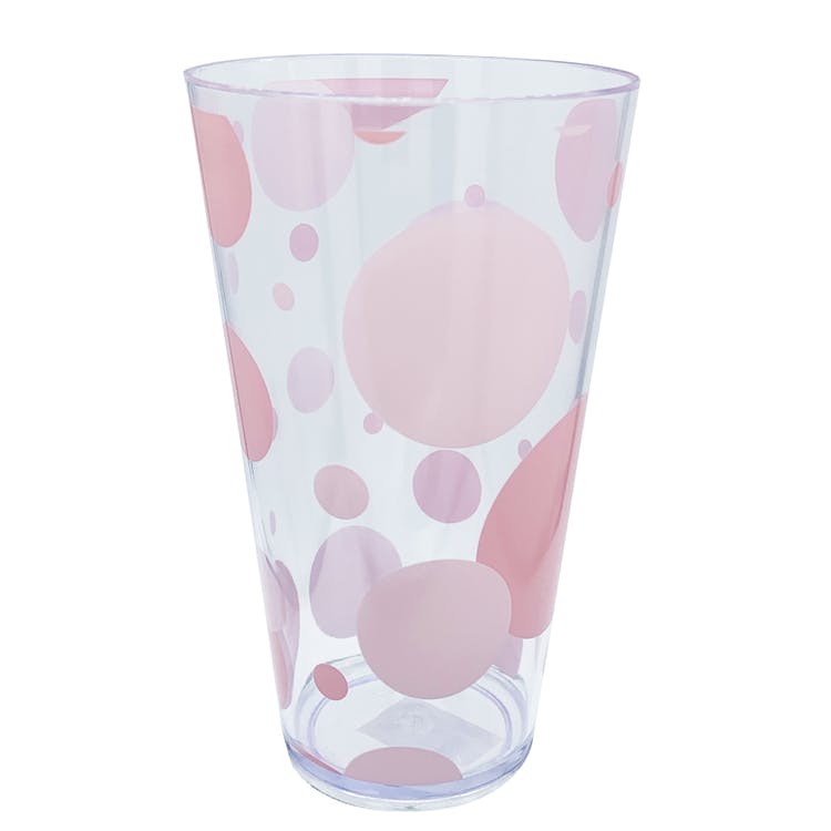 Plastic Tumblers - Pink Bubbles 20 oz 2