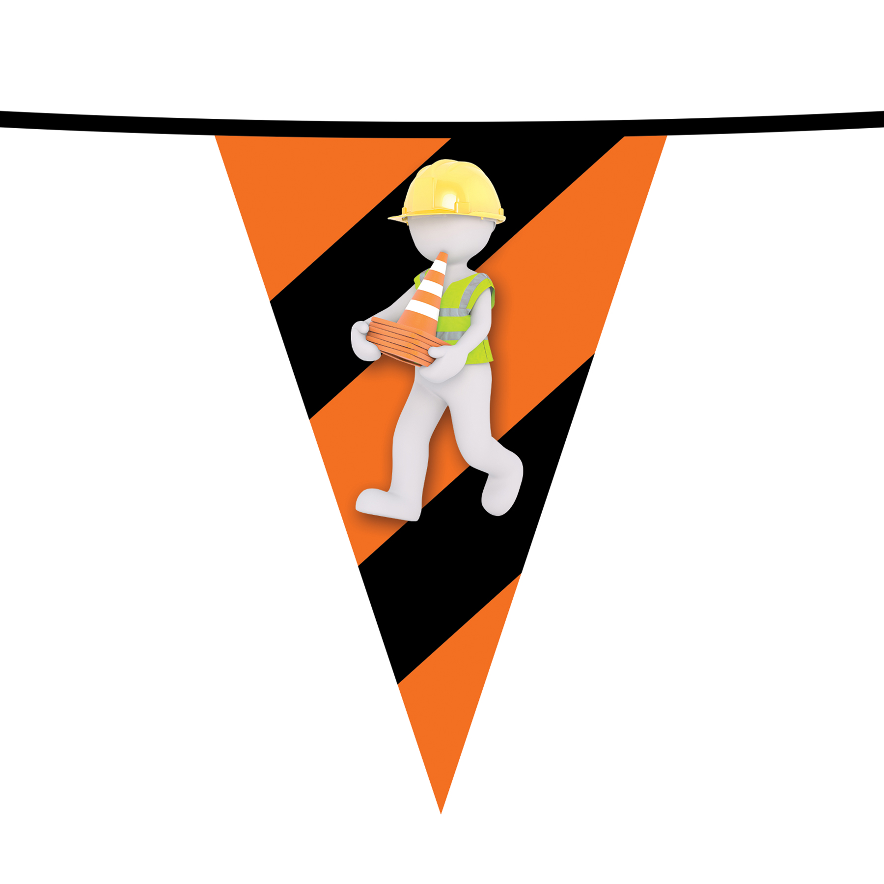 100' PVC Triangular Pennant Strings 3
