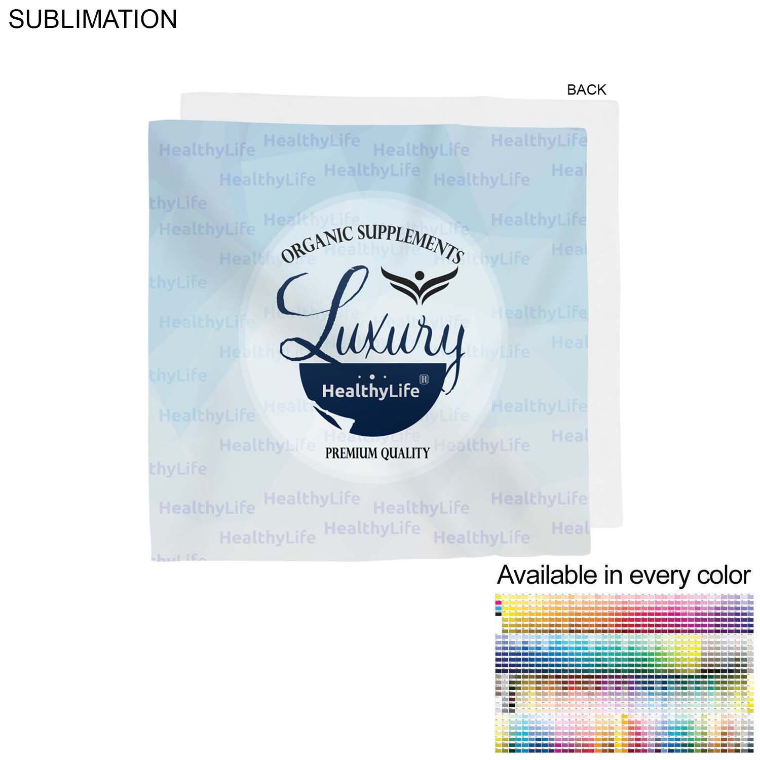 Oversize Bandana, 27x27, Sublimated Edge to Edge 1 side (Made in Canada)