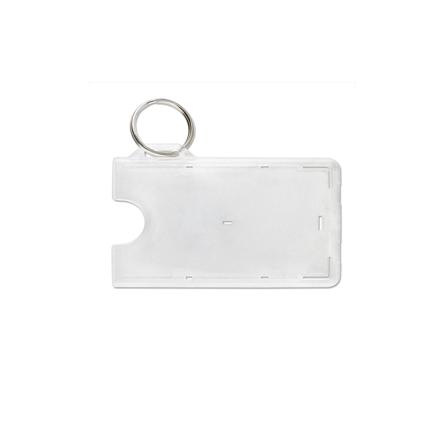 Rigid Plastic Badge Holders with Key Ring 5