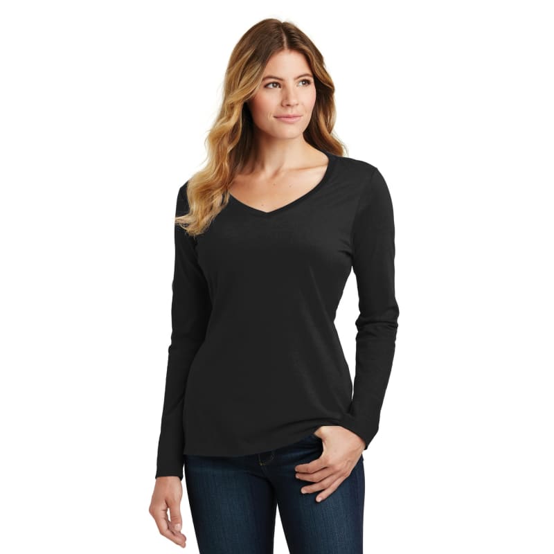 Port & Company Women's Long Sleeve Fan Favorite V-Neck Tee. 95