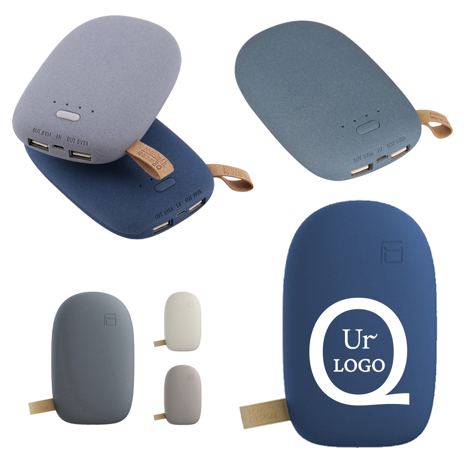 Oval-Shaped 10400Mah Power Bank 1