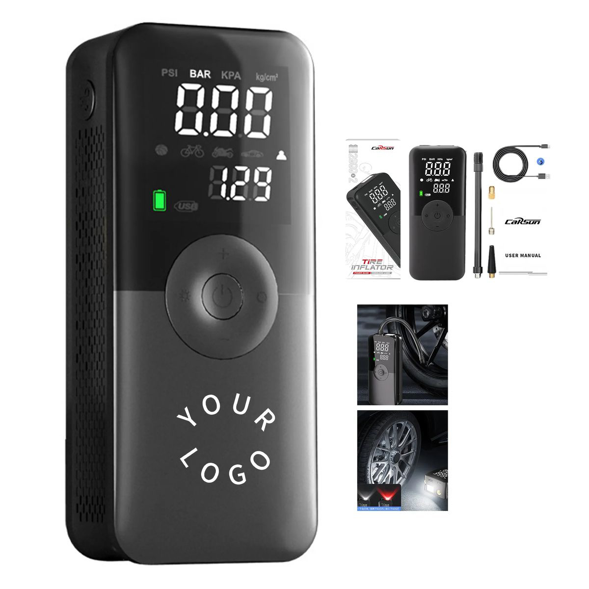 Compact Power Bank with Air Pump 2
