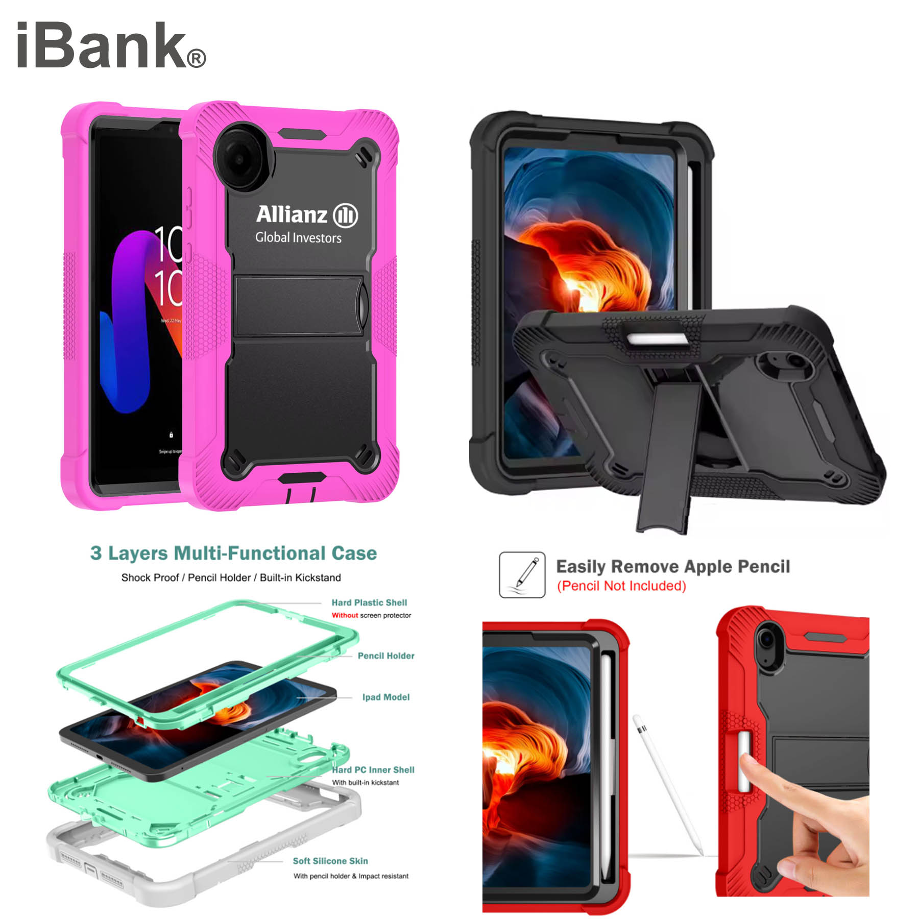 iBank ® Shockproof Case for iPad Mini 7 (A17 Pro) 2024 / Mini 6 8.3" 1