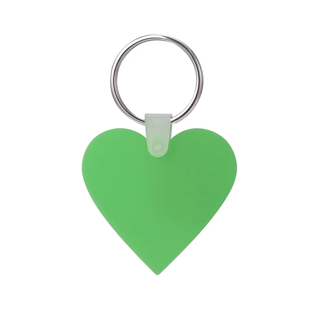 Custom Heart Shaped Silicone Key Tag 8