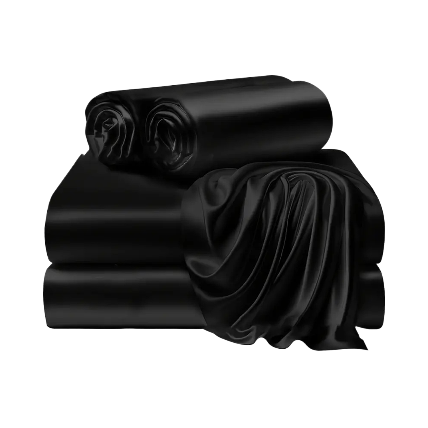 Four-piece deluxe satin sheet set 3