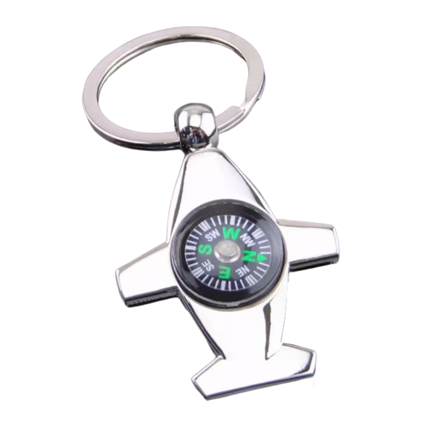 Airplanes Shape Compass Keychain 5