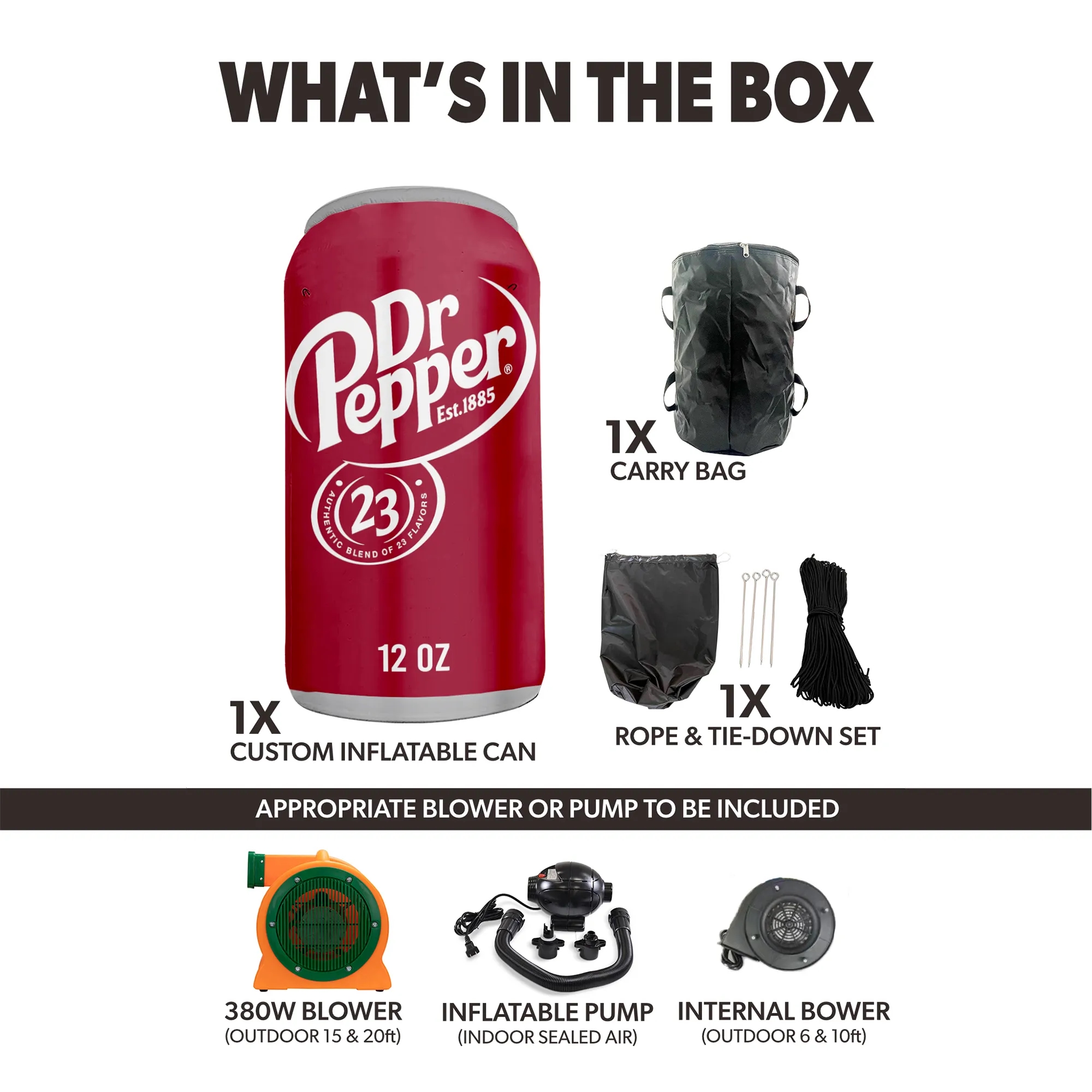 Inflatable 10ft Can Set w/ Blower 7