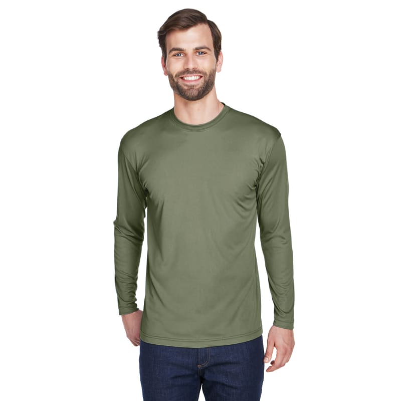 UltraClub Adult Cool & Dry Sport Long-Sleeve Performance Interlock T-Shirt 75