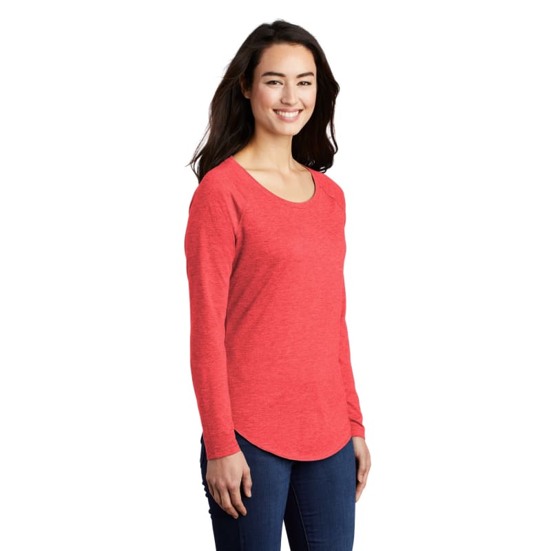 Sport-Tek Women's PosiCharge Long Sleeve Tri-Blend Wicking Scoop Neck Raglan Tee 41