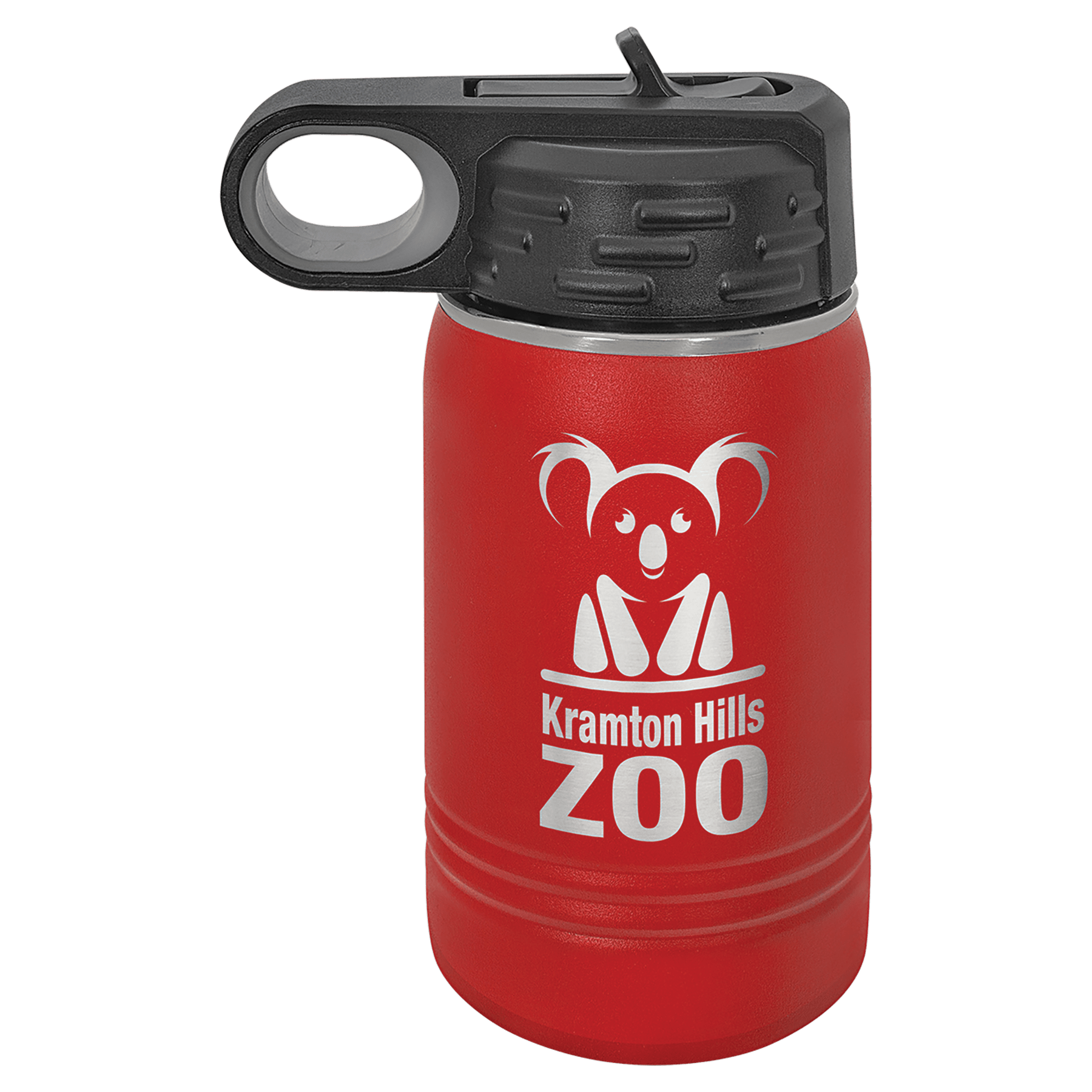 12 oz. Red Laser Engraved Polar Camel Water Bottles 2