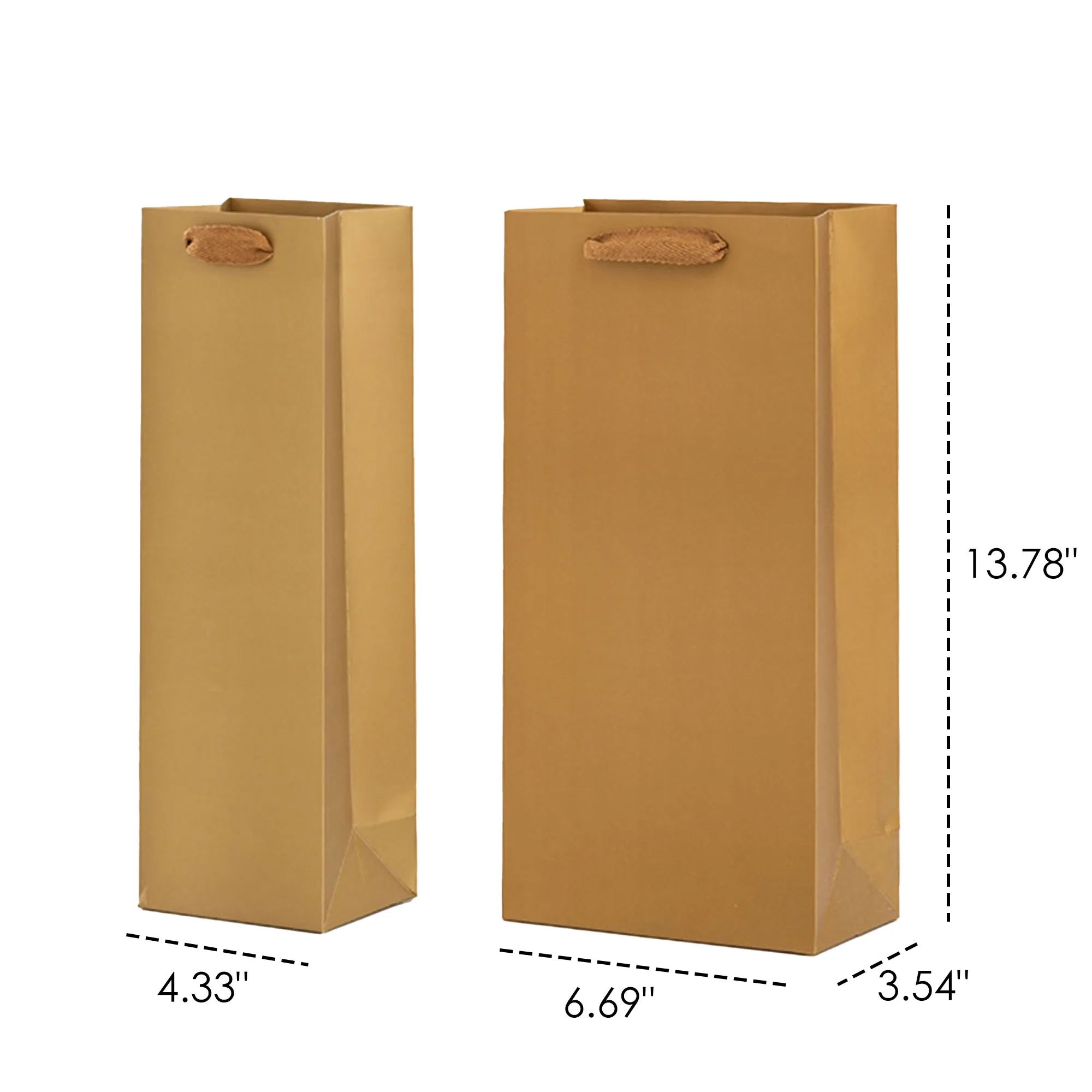 250 GSM Kraft Paper Wine Tote Bag 10