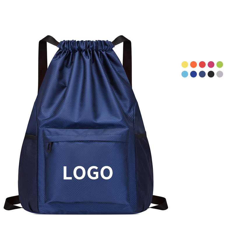 Waterproof Large Sports Drawstring Backpack w/Adjustable Shoulder Strap 7