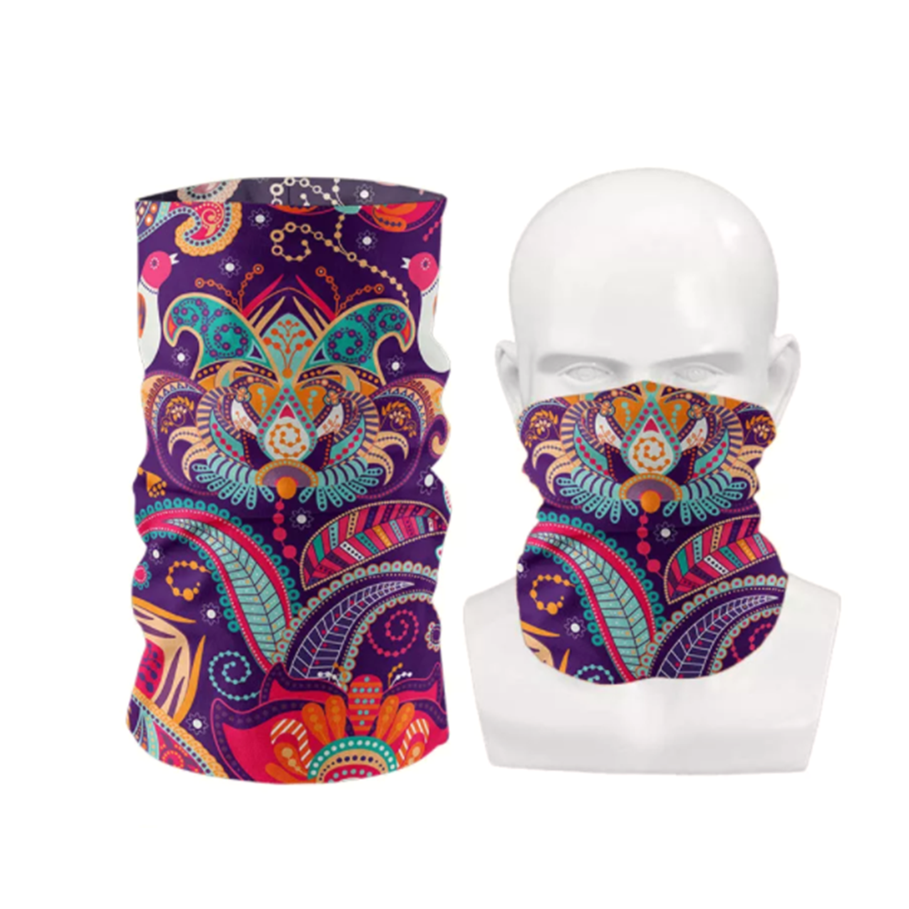 2-Layer Reusable Face Bandana mask Full Color neck gaiter 1