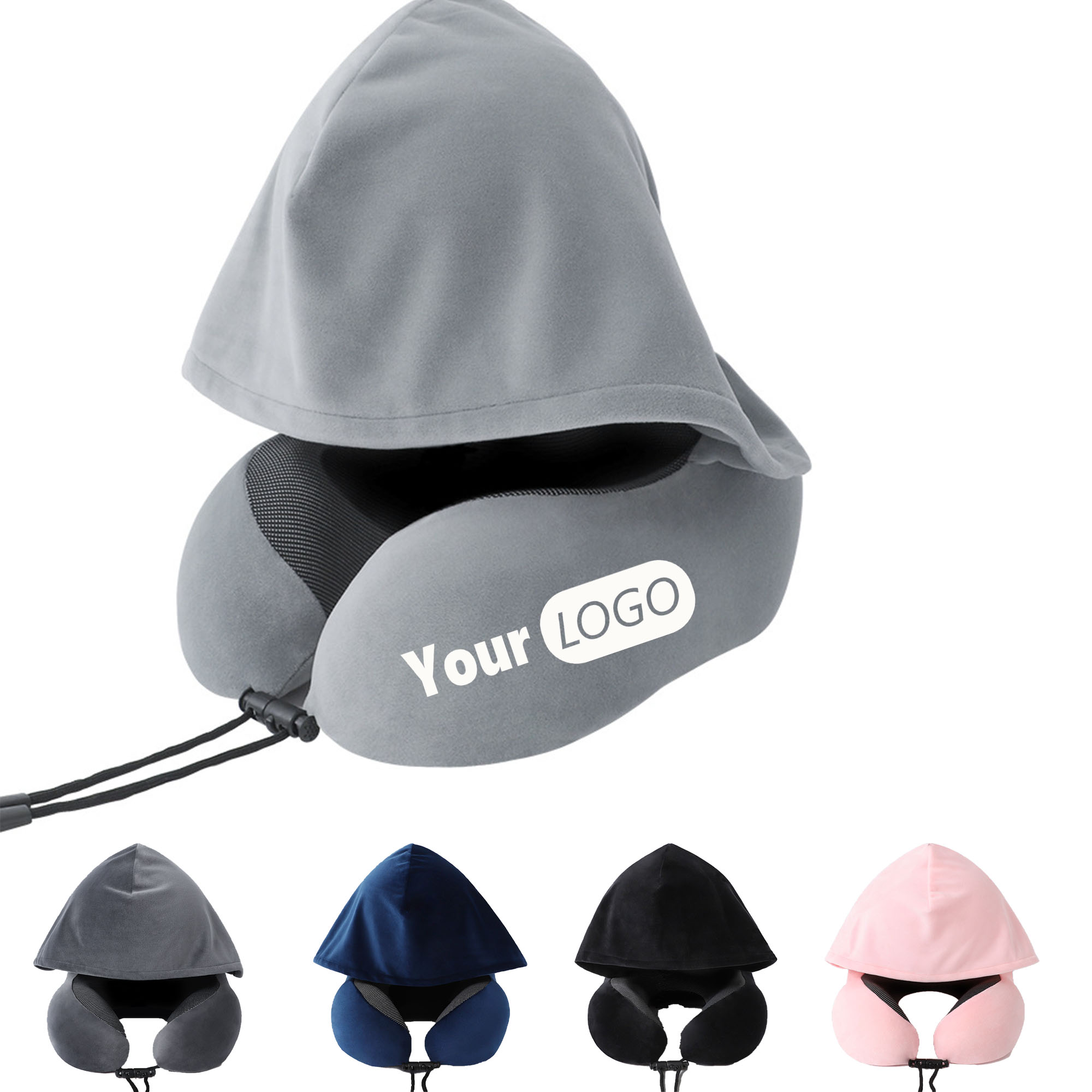 Memory Cotton Hooded U-shaped Pillow 4
