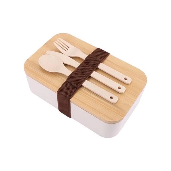 Fiber Lunch Box with Cutting Board Lid 3