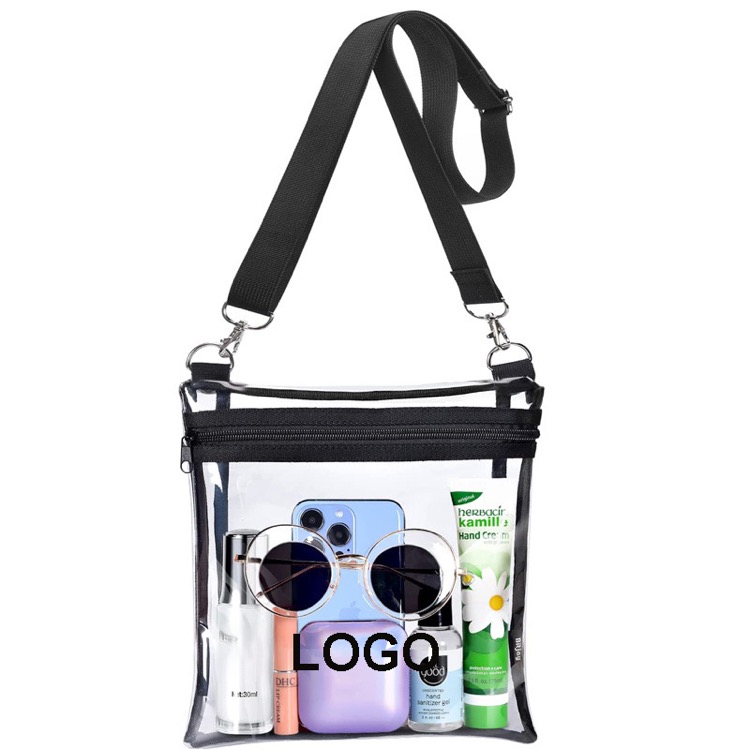 Clear Crossbody Bag Messenger Shoulder Bag w/Adjustable Strap 2