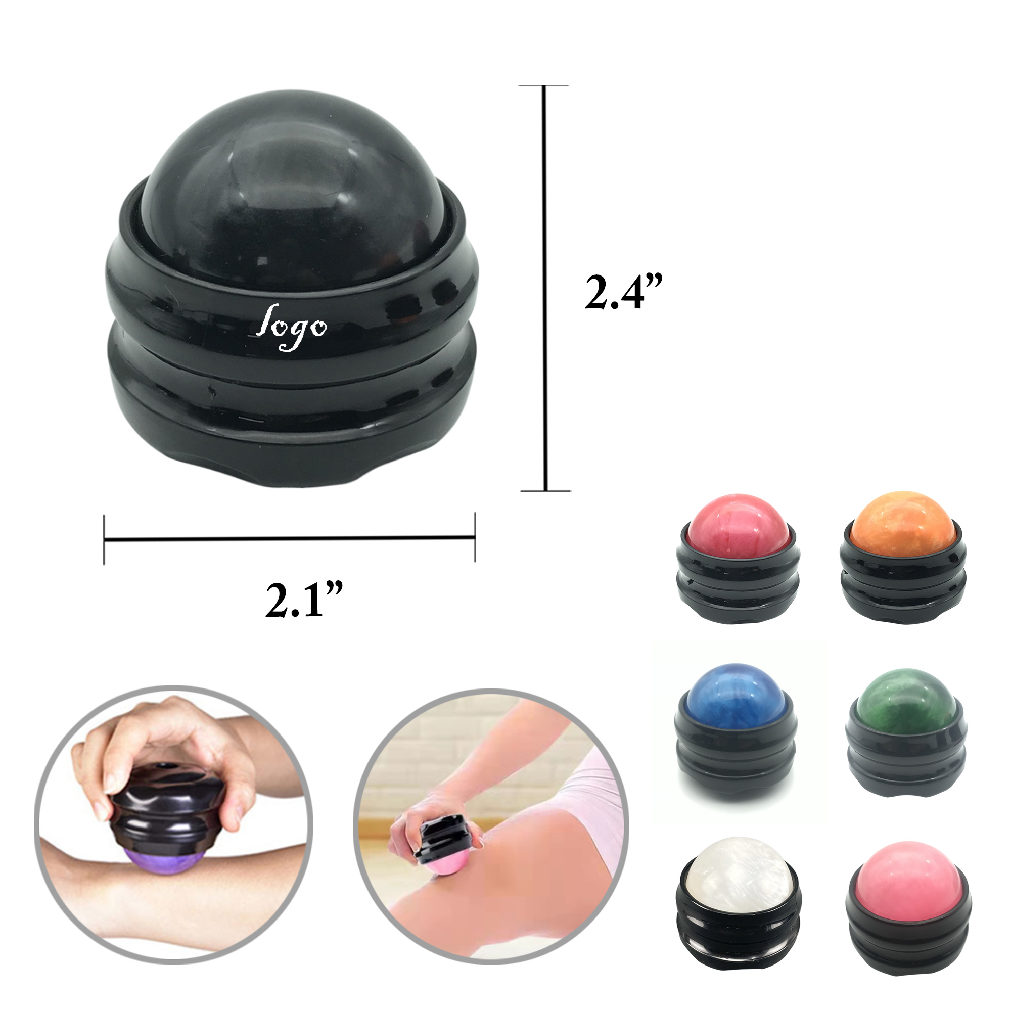 MOQ50 Resin Muscle Relaxation Massage Roller Ball 5