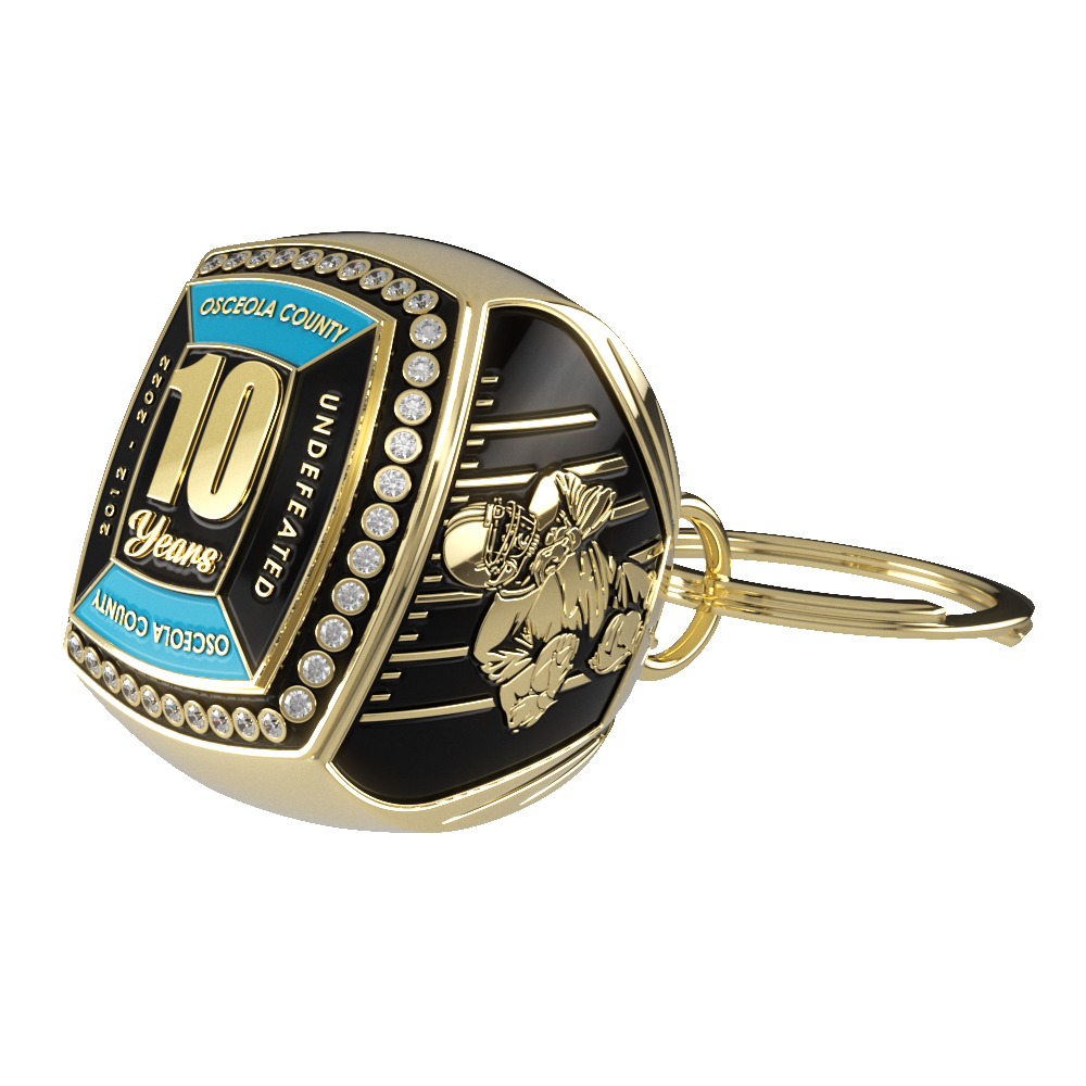 Custom Epic Keychain Ring w/ Custom Top & 2 Stock Sides