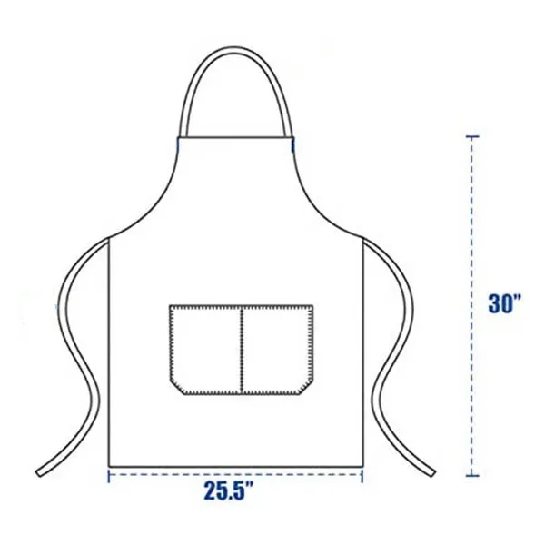 Unisex Bib Apron With Front Pocket 6