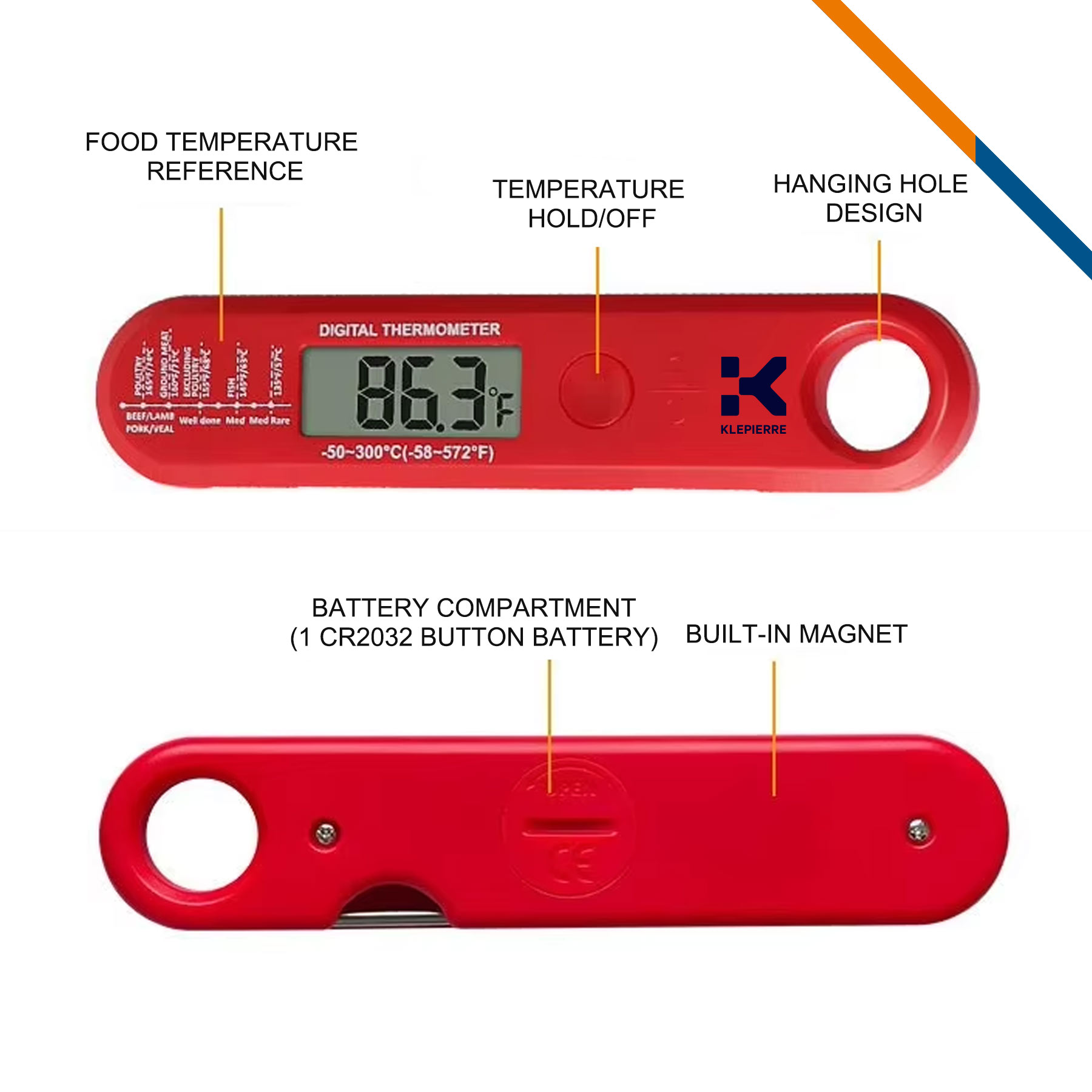Tabitha Foldable Digital Food Thermometer 7