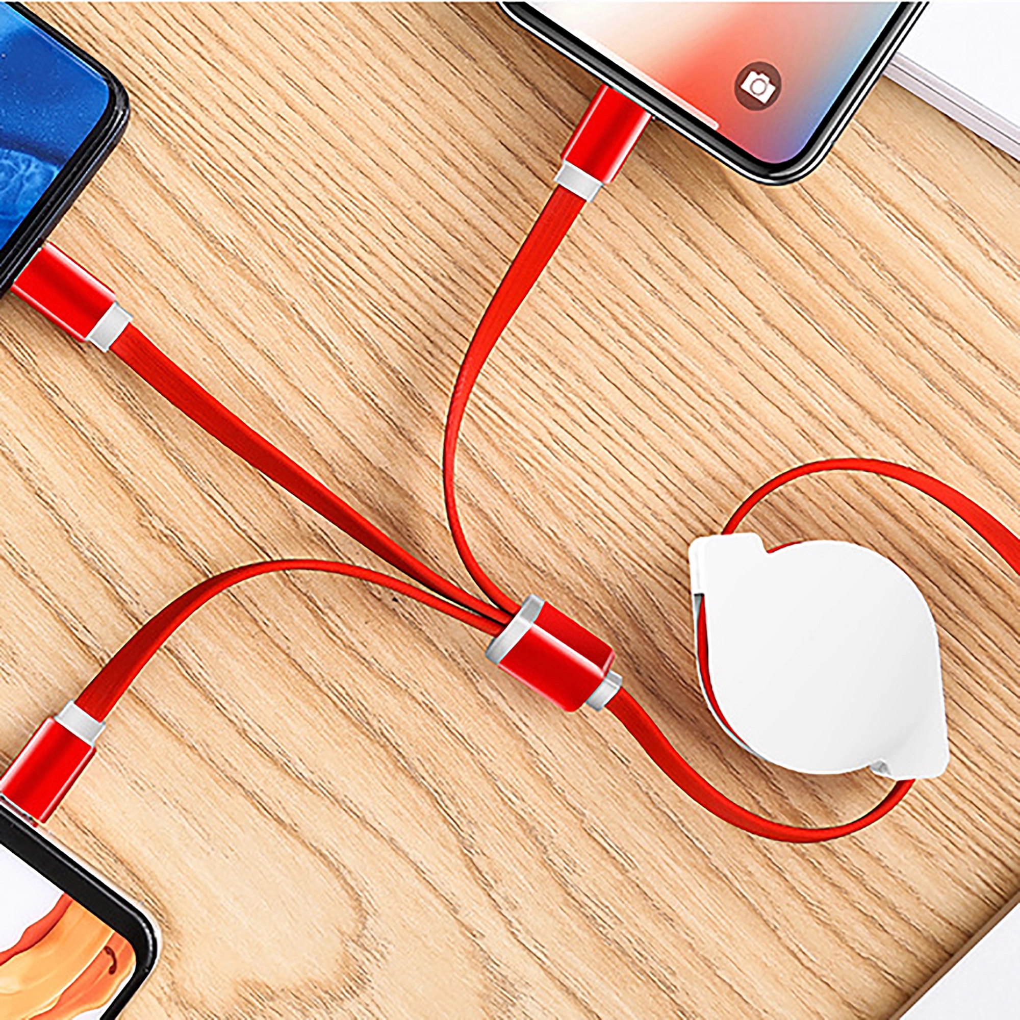3-In-1 USB Retractable Charging Cable 3