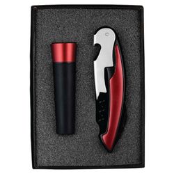 Wine Opener & Vacuum Stopper Gift Set