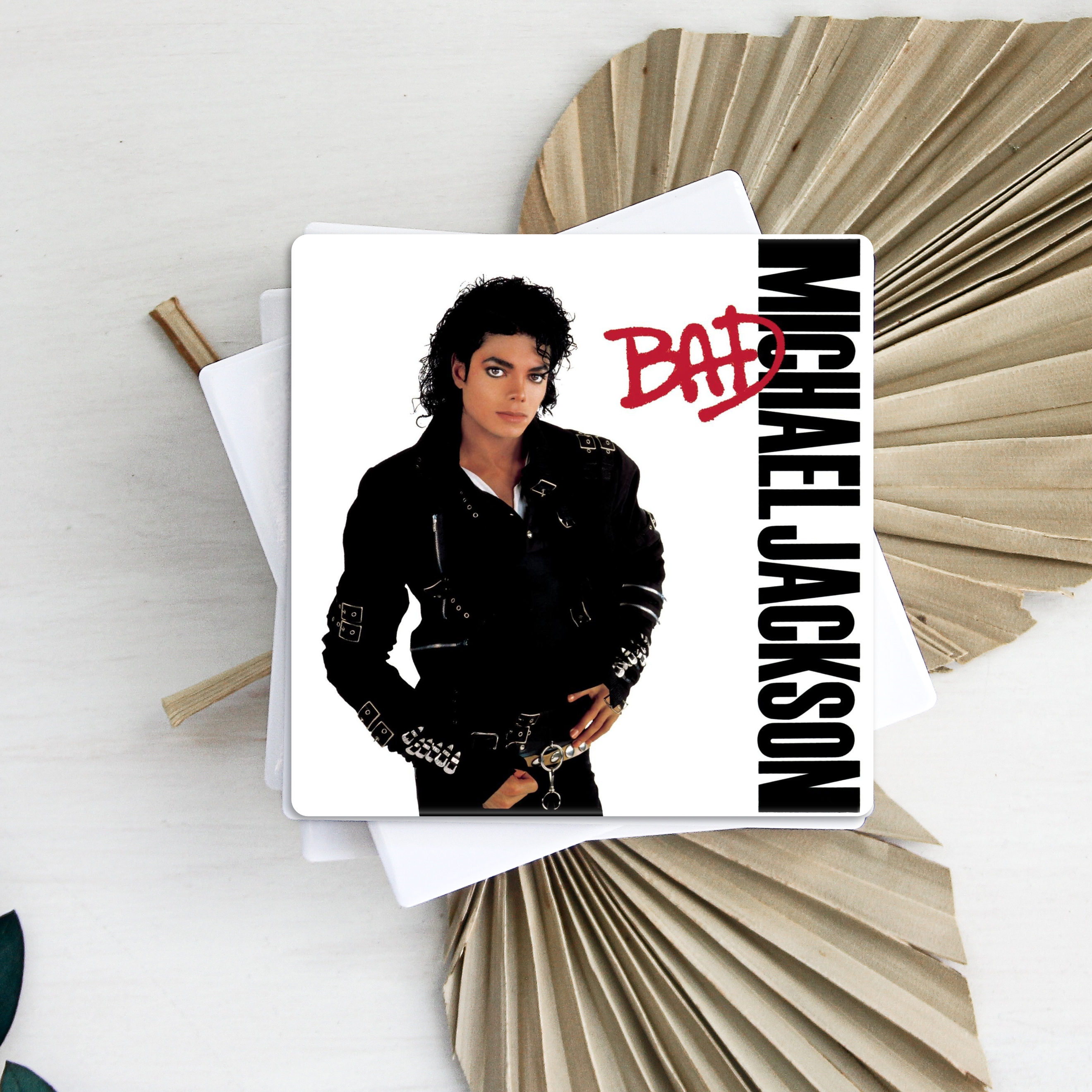 Square Coaster Semi-Gloss White Ceramic 7